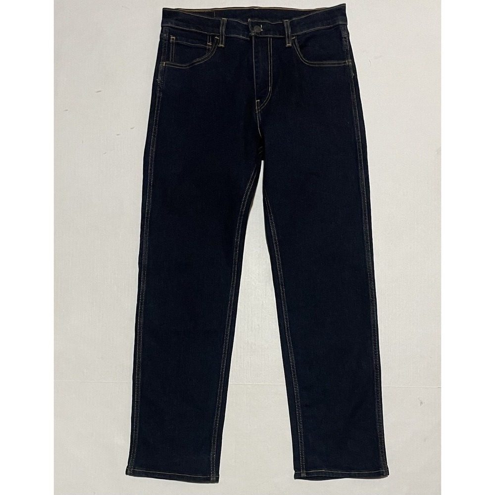 Levis Men Jeans Straight‎ Leg Denim Workwear Fit Size 30 X 30 Dark Wash Blue